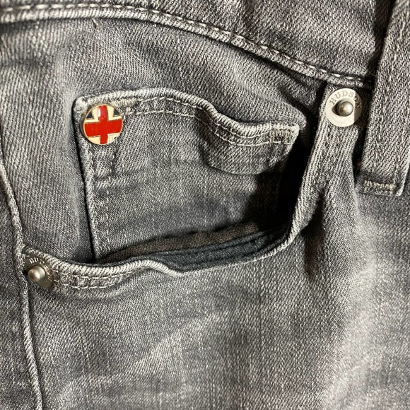 Hudson Krista Super Skinny Denim Jeans Ana Gray Size 26 - Picture 6 of 11